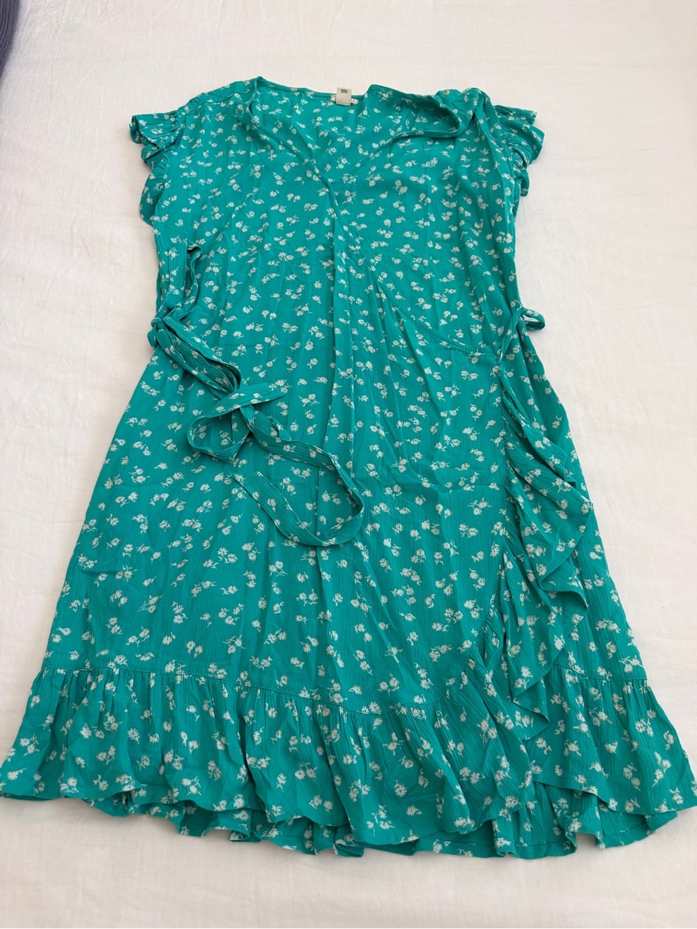 Billabong Teal Floral Wrap Dress for Girls
